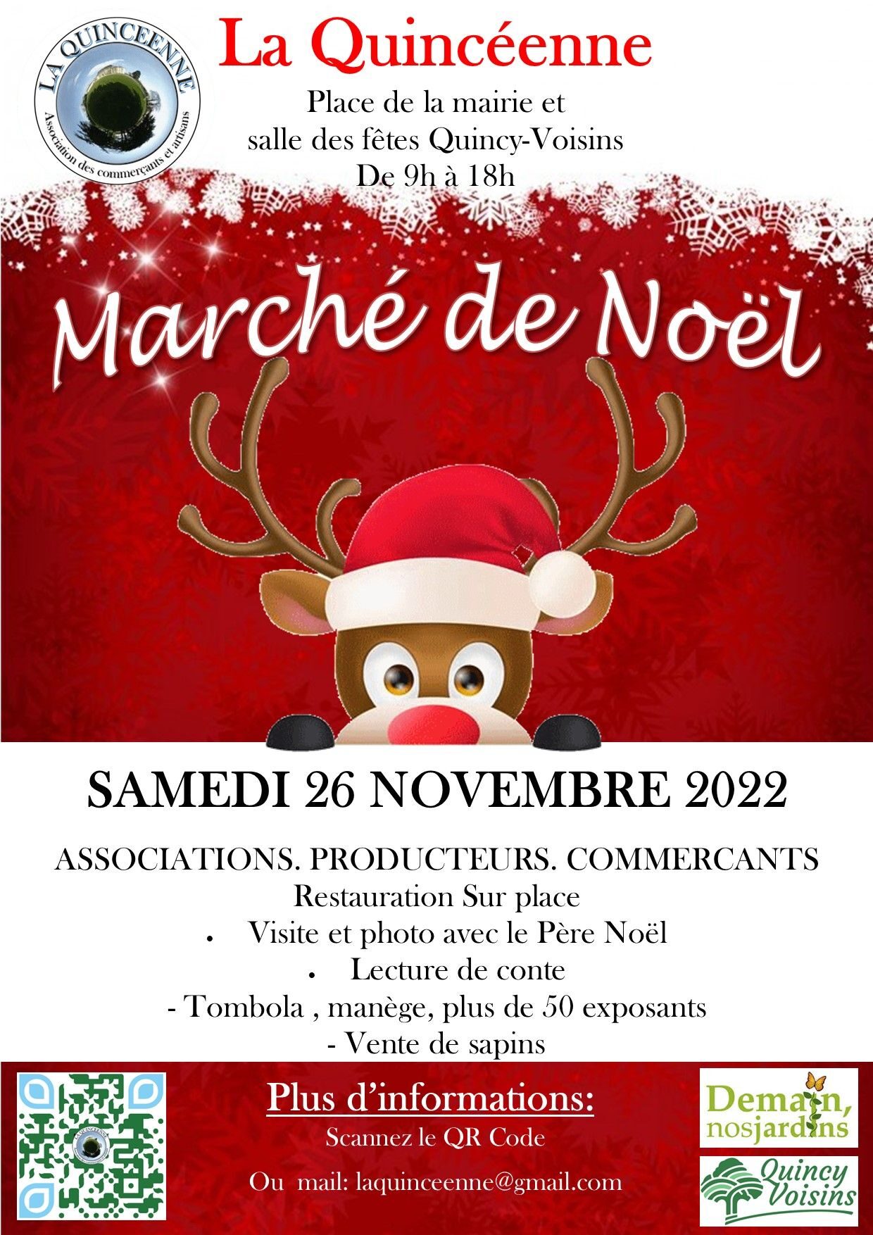Marché de Noël de la Quincéenne Mairie de QuincyVoisins (77)