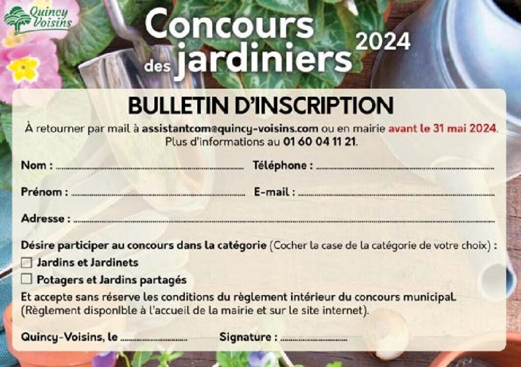 Image du document Bulletin d’inscription interactif – Concours des jardiniers 2024